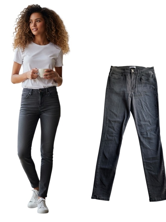 Judy Blue Denim - Judy Blue Denim Skinny Jeans Black Gray Size 11/30 High Rise Style #8398